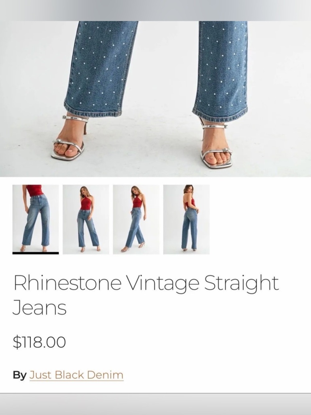 Rhinestone Jeans - Picture 3 of 3